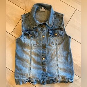 Denim Vest Peace Sign Girls Disney D-Signed Halloween sz. L.